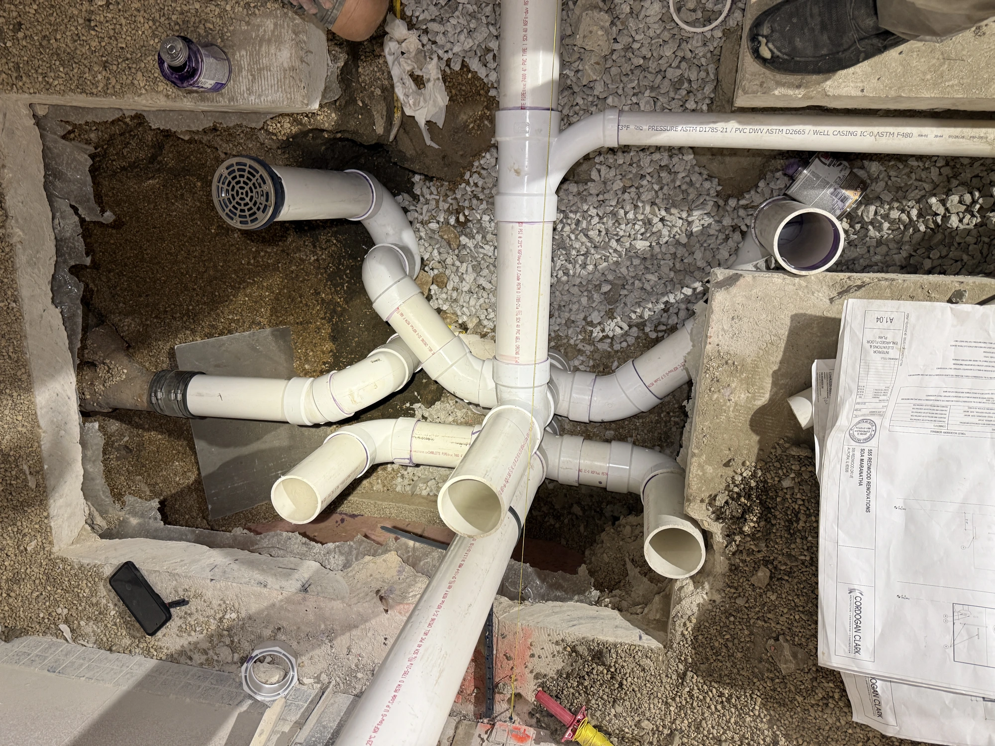 Trench Drain Rough-In